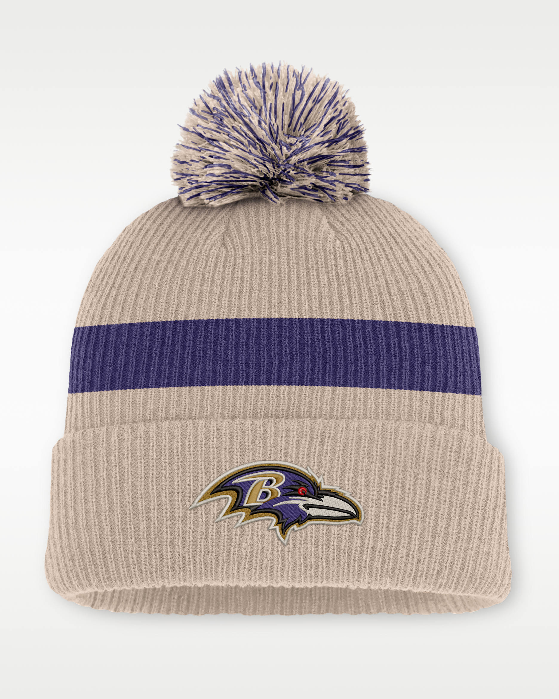 Baltimore Ravens Rewind Peak Men's Nike NFL Cuffed Pom Beanie